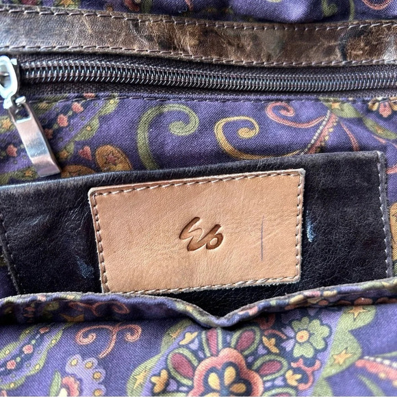 Vintage Brown Distressed Leather Convertible  Shoulder Bag with Tassels - Picture 11 of 16